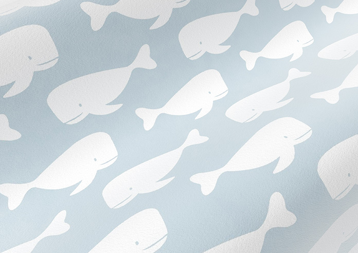 Whaling Around, Cornflower - Roman Blind - Image 4